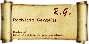 Rochlitz Gergely névjegykártya